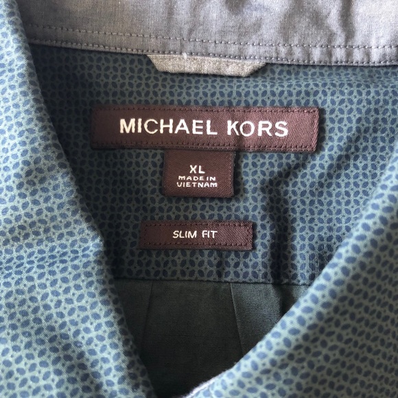 Michael Kors Slim Fit Men’s Long-Sleeve Shirt XL - Picture 2 of 2